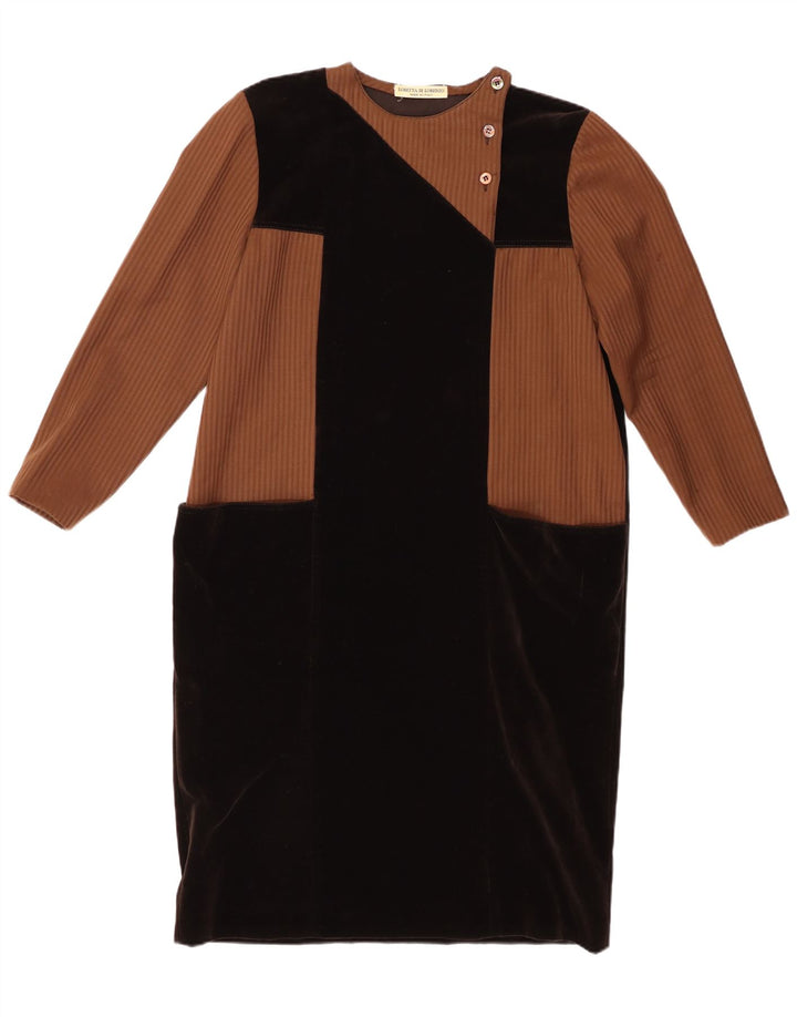 LORETTA DI LORENZO Abito a trapezio da donna con maniche a 3/4 IT 42 Medio Nero