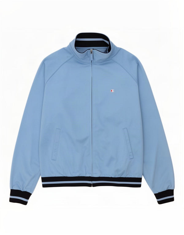 Giacca da tuta da uomo Champion, grande, in poliestere color block blu
