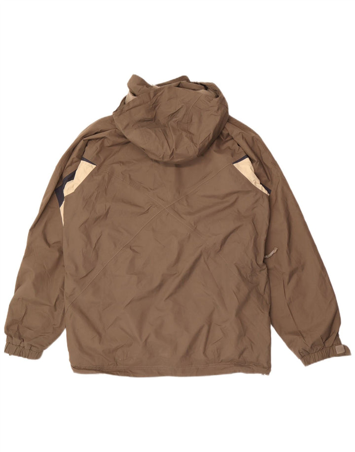 Giacca antipioggia con cappuccio da uomo Helly Hansen UK 38 Nylon color block marrone medio