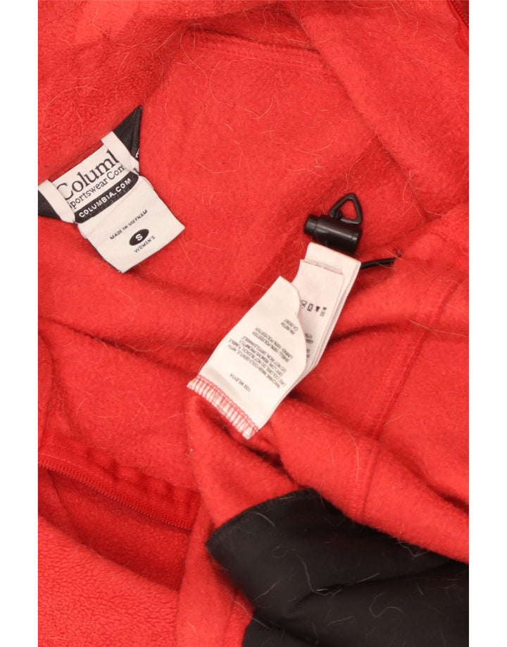 Giacca in pile da donna COLUMBIA UK 10 piccola rossa in poliestere