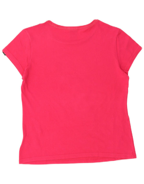 T-shirt grafica da donna Adidas Top UK 14 grande rosso cotone