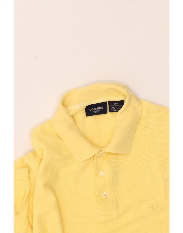 DOCKERS Mens Polo Shirt Medium Yellow Cotton Vintage Dockers and Second-Hand Dockers from Messina Hembry 