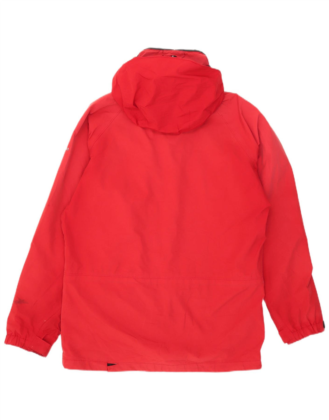 Giacca antipioggia Columbia da uomo con cappuccio in titanio UK 38 poliestere rosso medio