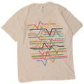 T-shirt grafica da uomo Adidas Top in cotone geometrico bianco medio