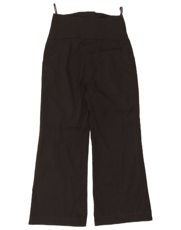 Pantaloni corti da donna a gamba larga Topshop UK 10 piccoli W28 L25 neri