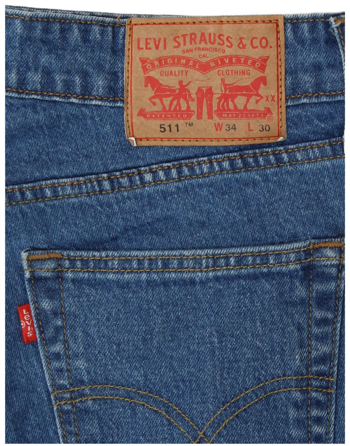 Jeans Levi's Uomo 511 Slim W34 L30 Cotone Blu
