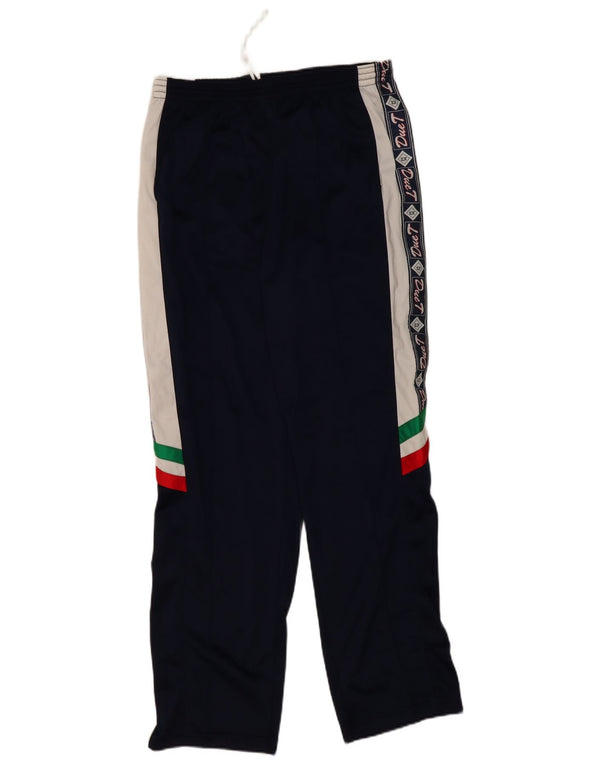 Pantaloni da tuta con grafica vintage da uomo IT 56 XL Colorblock blu navy