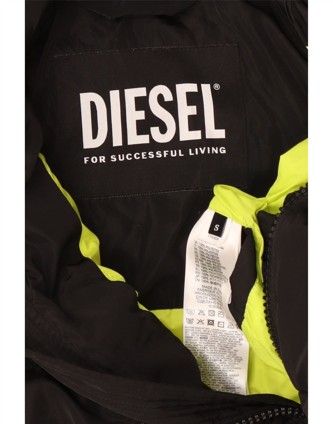 Giacca imbottita da uomo Diesel UK 36 piccola nera