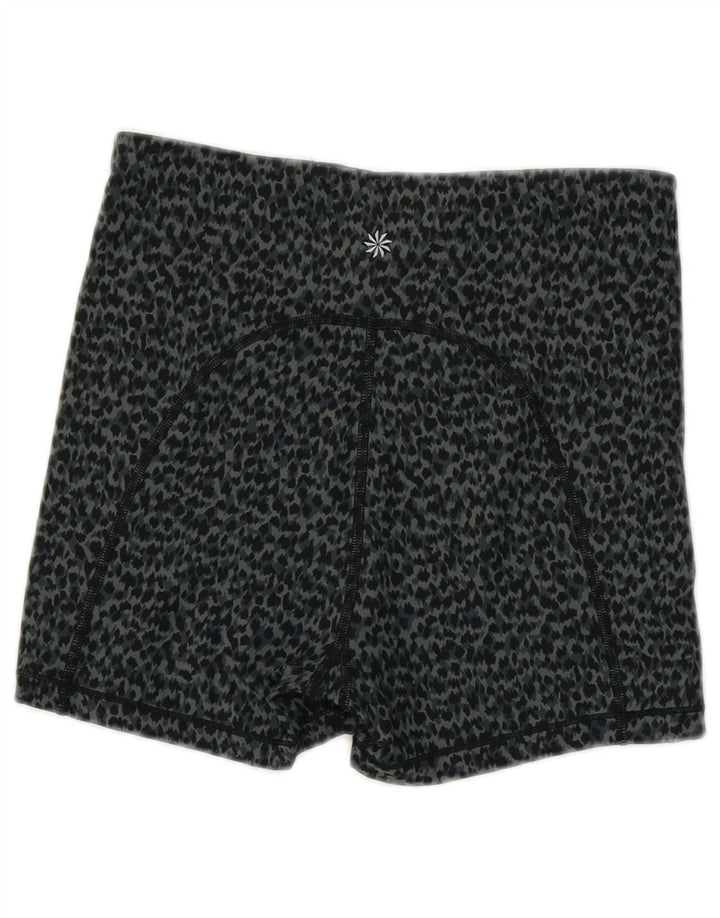 Pantaloncini sportivi da donna Athleta UK 8 Poliestere con stampa animalier grigio piccolo
