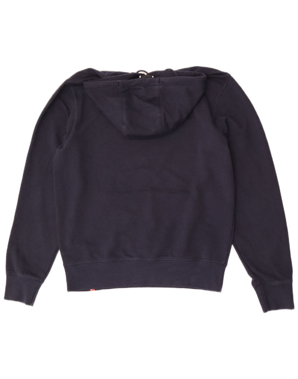 Maglione con cappuccio grafico da uomo New Balance medio blu navy