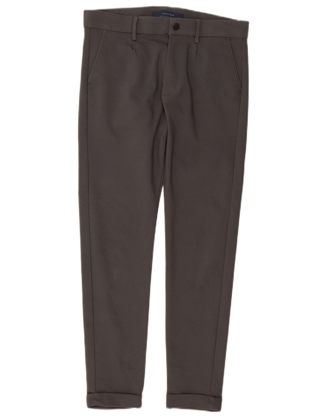 Pantaloni chino slim da uomo ZARA EU 40 medio W31 L28 cotone grigio