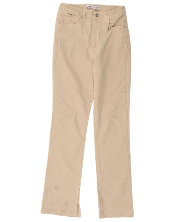 Jeans dritti da donna Zara EU 38 Small W28 L31 Beige