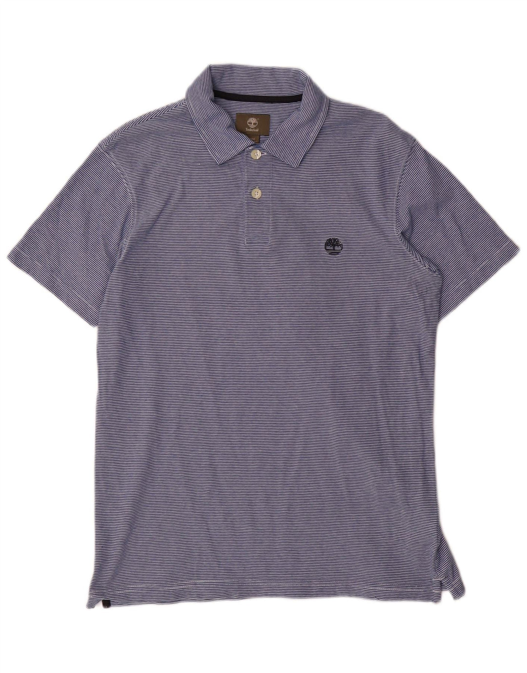 Polo da uomo Regular Fit TIMBERLAND in cotone a righe blu medio