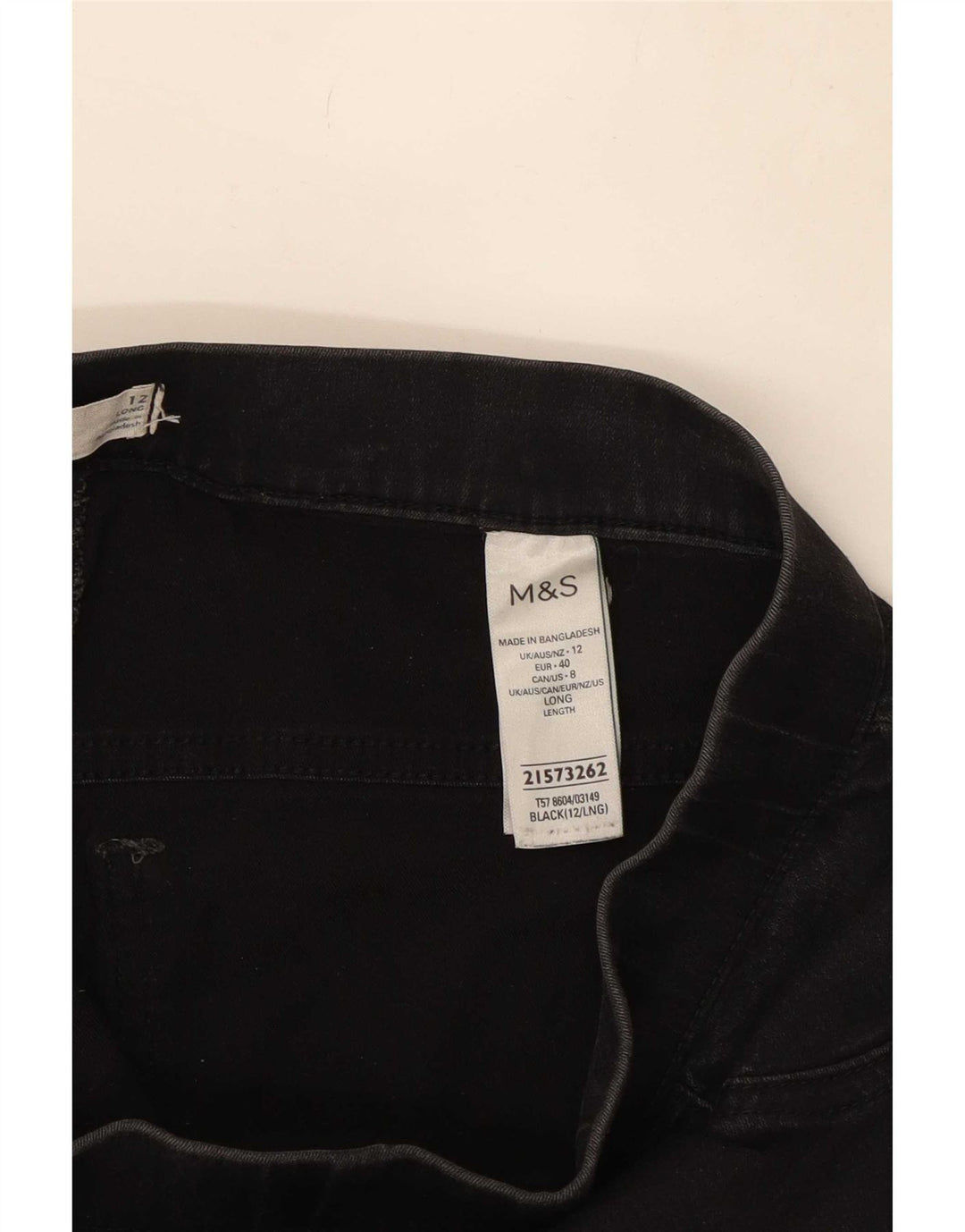 Jeans Jeggings da donna Marks & Spencer UK 12 medio W30 L29 cotone nero