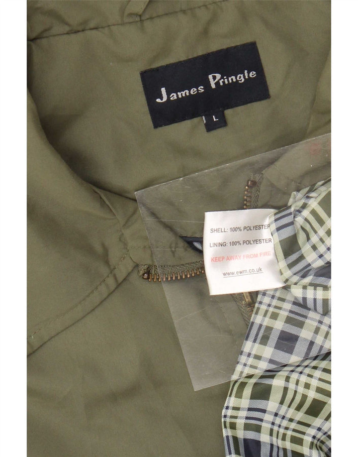James Pringle Giubbotto bomber da uomo UK 40 Large Khaki Poliestere