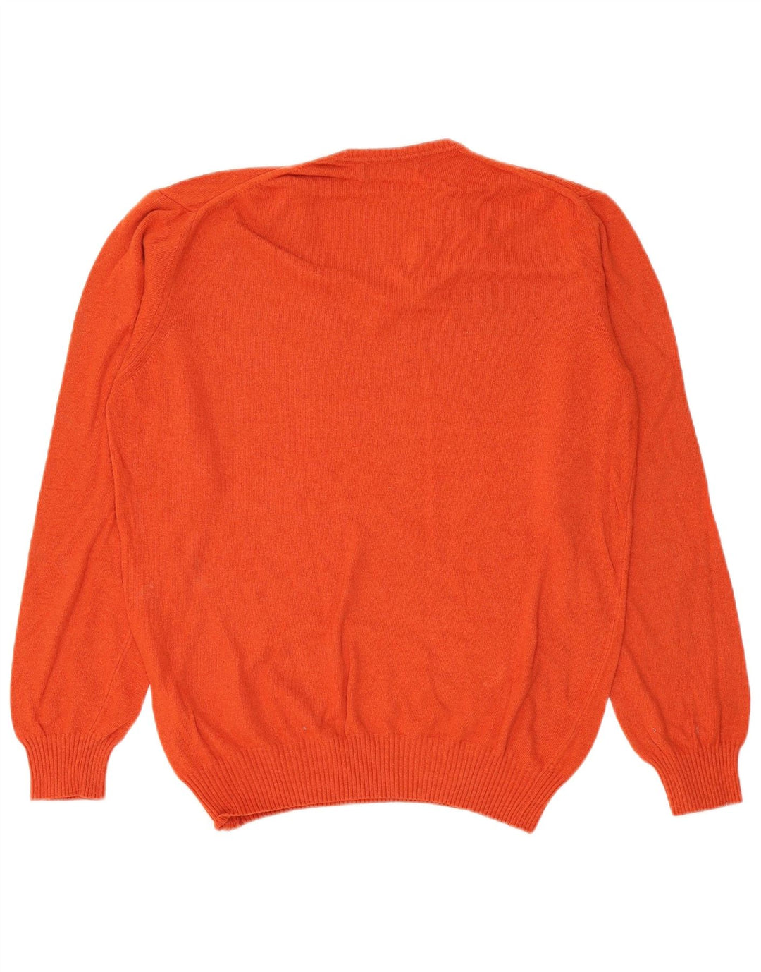 Maglione Zara da uomo con scollo a V XL in viscosa arancione