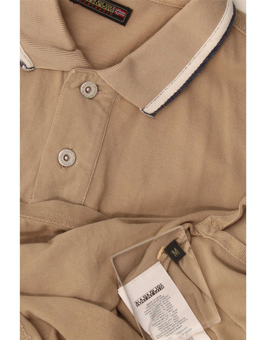 Polo da uomo Napapijri in cotone beige medio