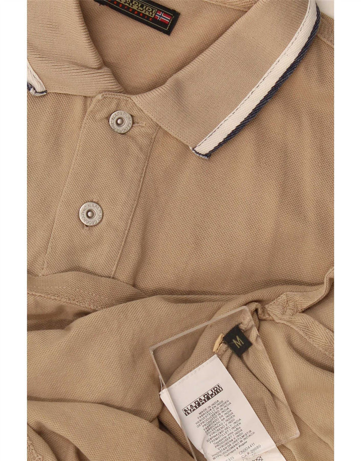 Polo da uomo Napapijri in cotone beige medio