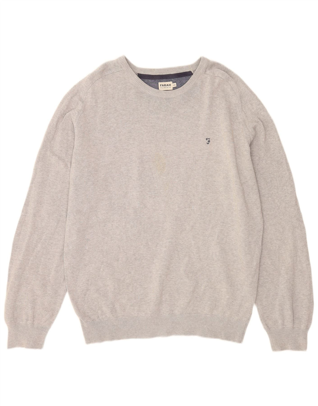 Maglione da uomo con scollo a barca Farah 2XL cotone grigio