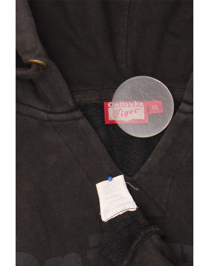 Felpa con cappuccio grafica da uomo 2XL cotone nero