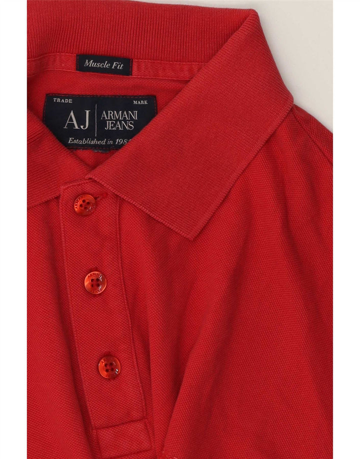 Polo Armani Jeans Uomo Muscle Large Rossa
