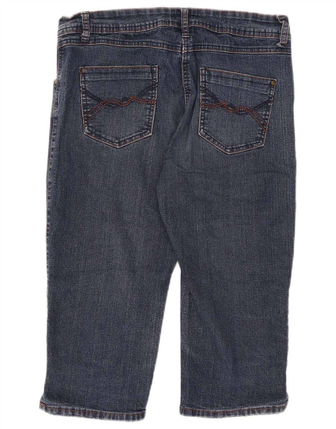 Bermuda in denim da donna M&Co UK 12 medio W32 cotone blu