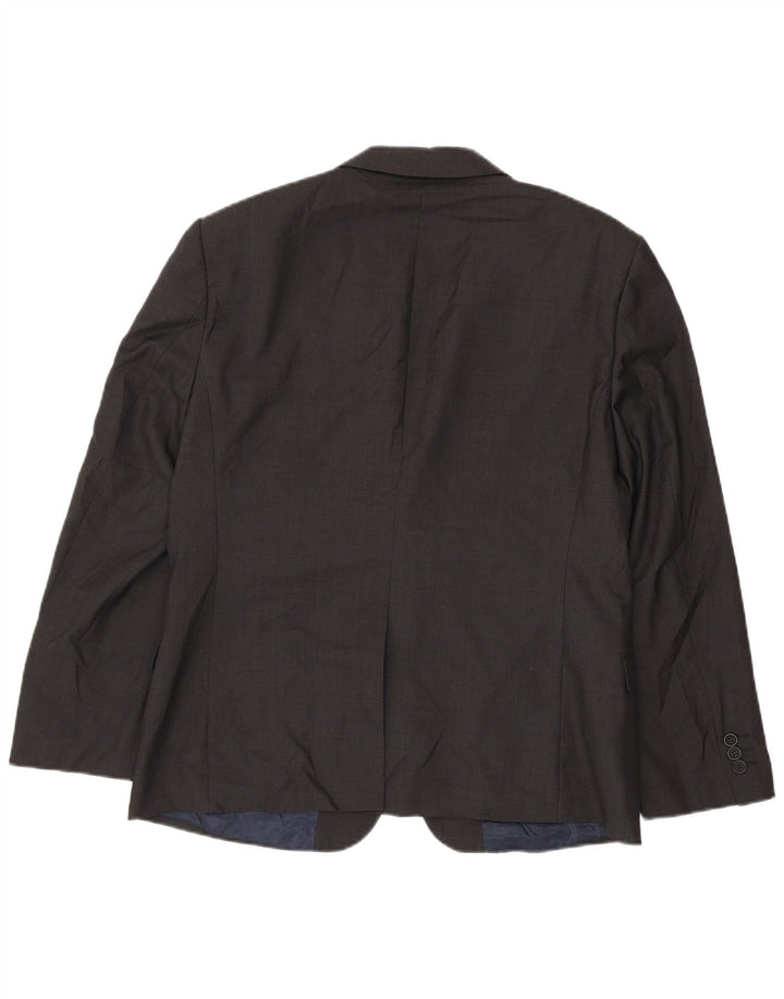 Giacca blazer da uomo a 2 bottoni Ted Baker UK 38 Lana grigio medio