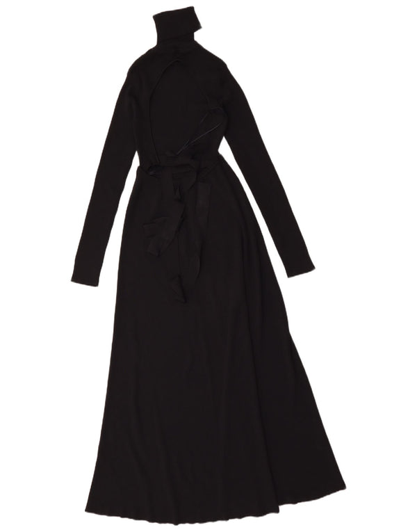 Abito maglione a maniche lunghe da donna Zara UK 8 Small in viscosa nera