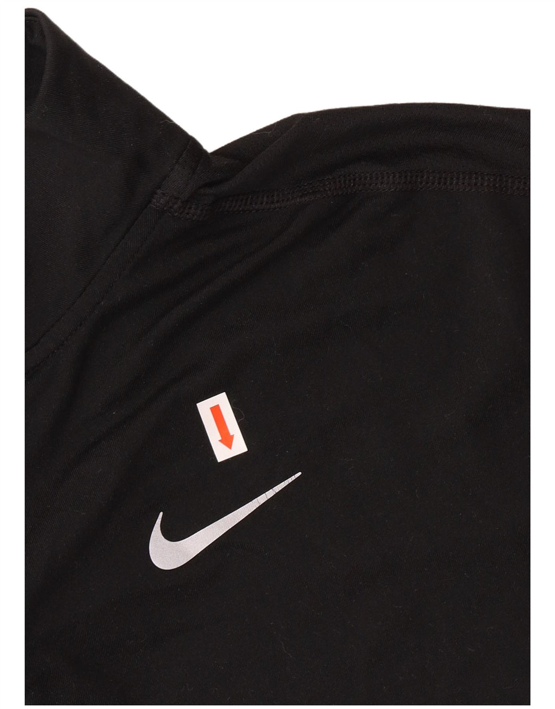 NIKE Top da tuta pullover con zip e collo Dri Fit da donna UK 10 Small Nero