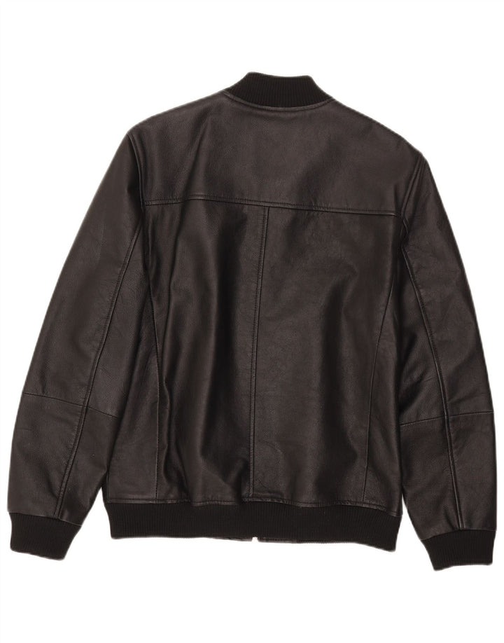 Giacca in pelle da uomo BARNEYS UK 38 Pelle nera media