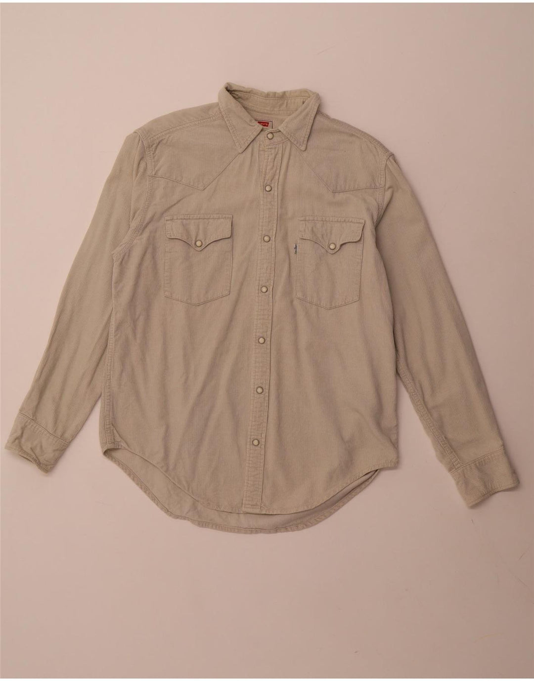 Camicia da uomo in velluto a coste Levi's in cotone beige medio