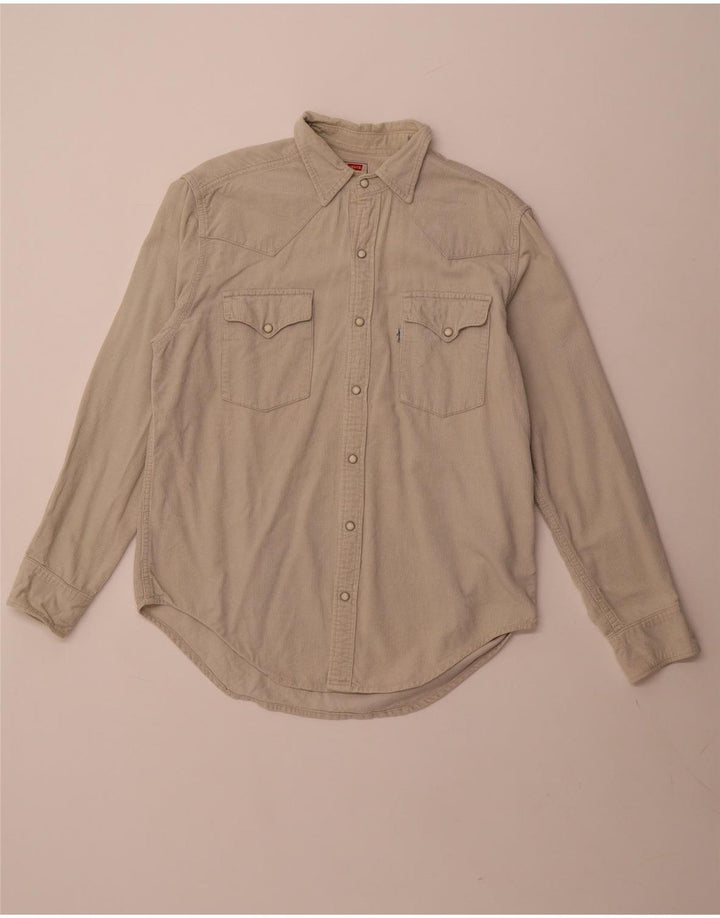 Camicia da uomo in velluto a coste Levi's in cotone beige medio