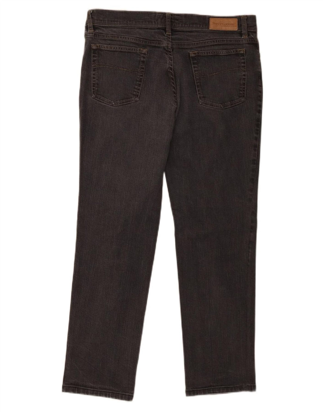 HENRY COTTONS Womens Straight Jeans W34 L27 Black Cotton