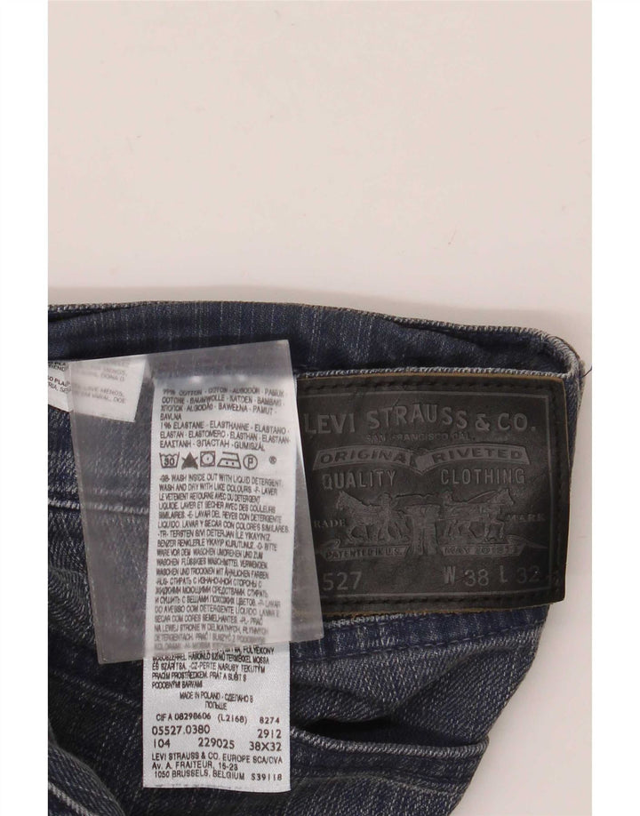 Levi's Uomo 527 Jeans Bootcut W38 L32 Cotone Blu