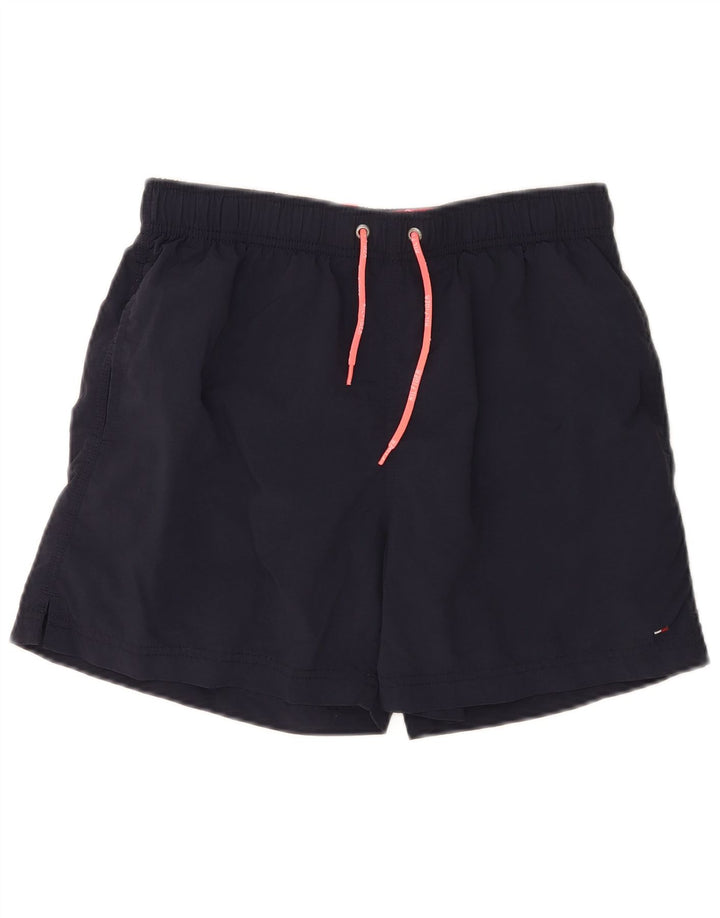 Pantaloncini da bagno da uomo Tommy Hilfiger piccoli in nylon blu navy