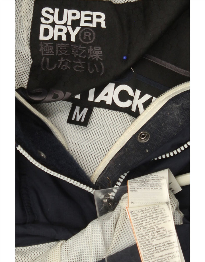 Giacca a vento grafica da uomo SUPERDRY UK 38 nylon blu navy medio