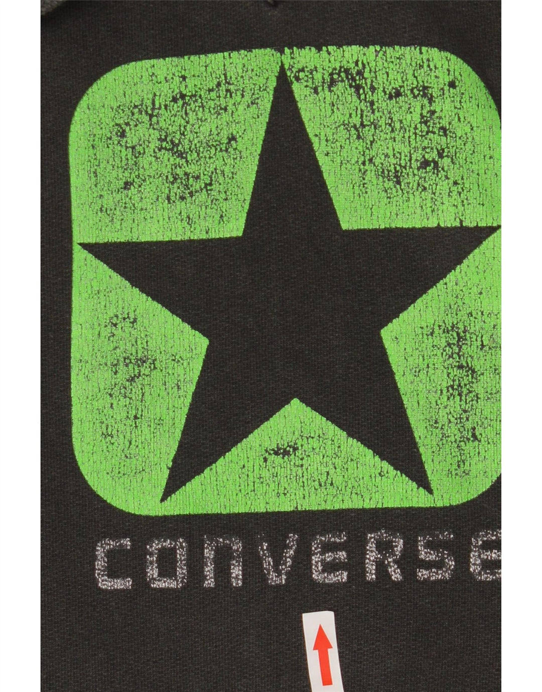 Felpa con cappuccio grafica da uomo Converse in cotone grigio medio