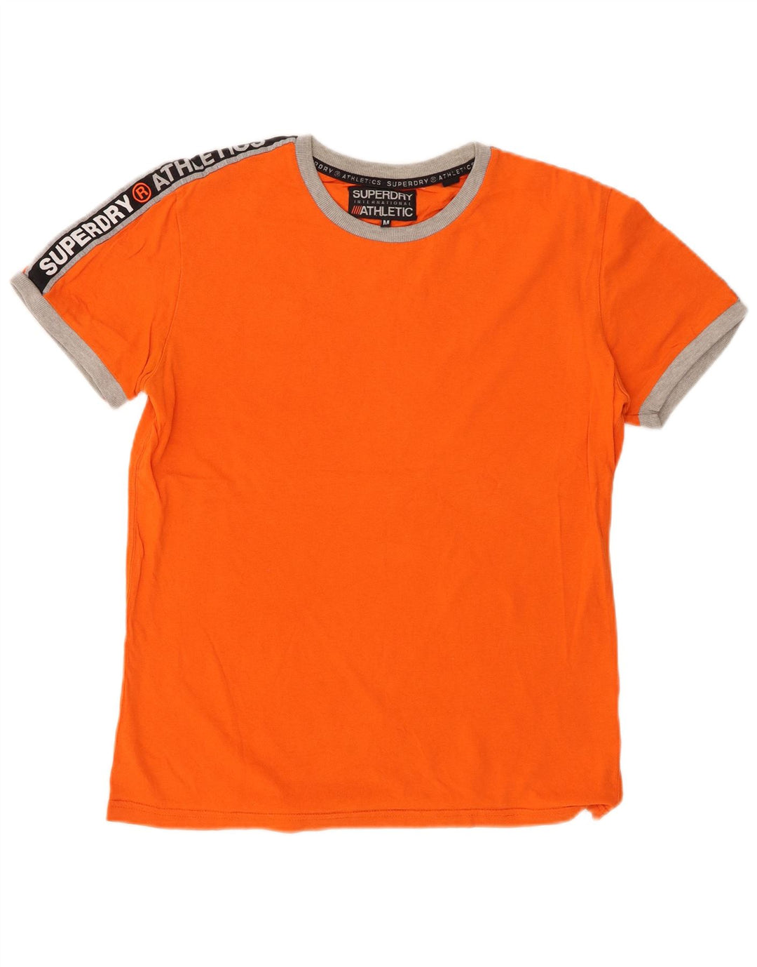 T-shirt grafica da uomo SUPERDRY Top in cotone color block arancione medio
