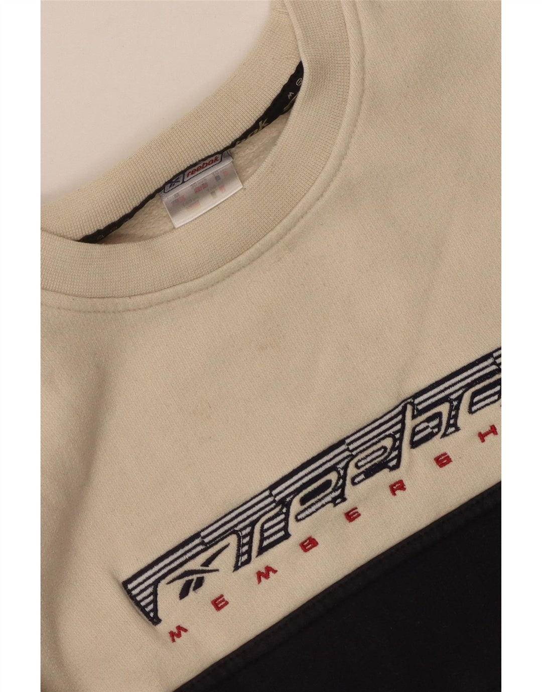 Felpa grafica Reebok per ragazzi, 10-11 anni, color block beige medio