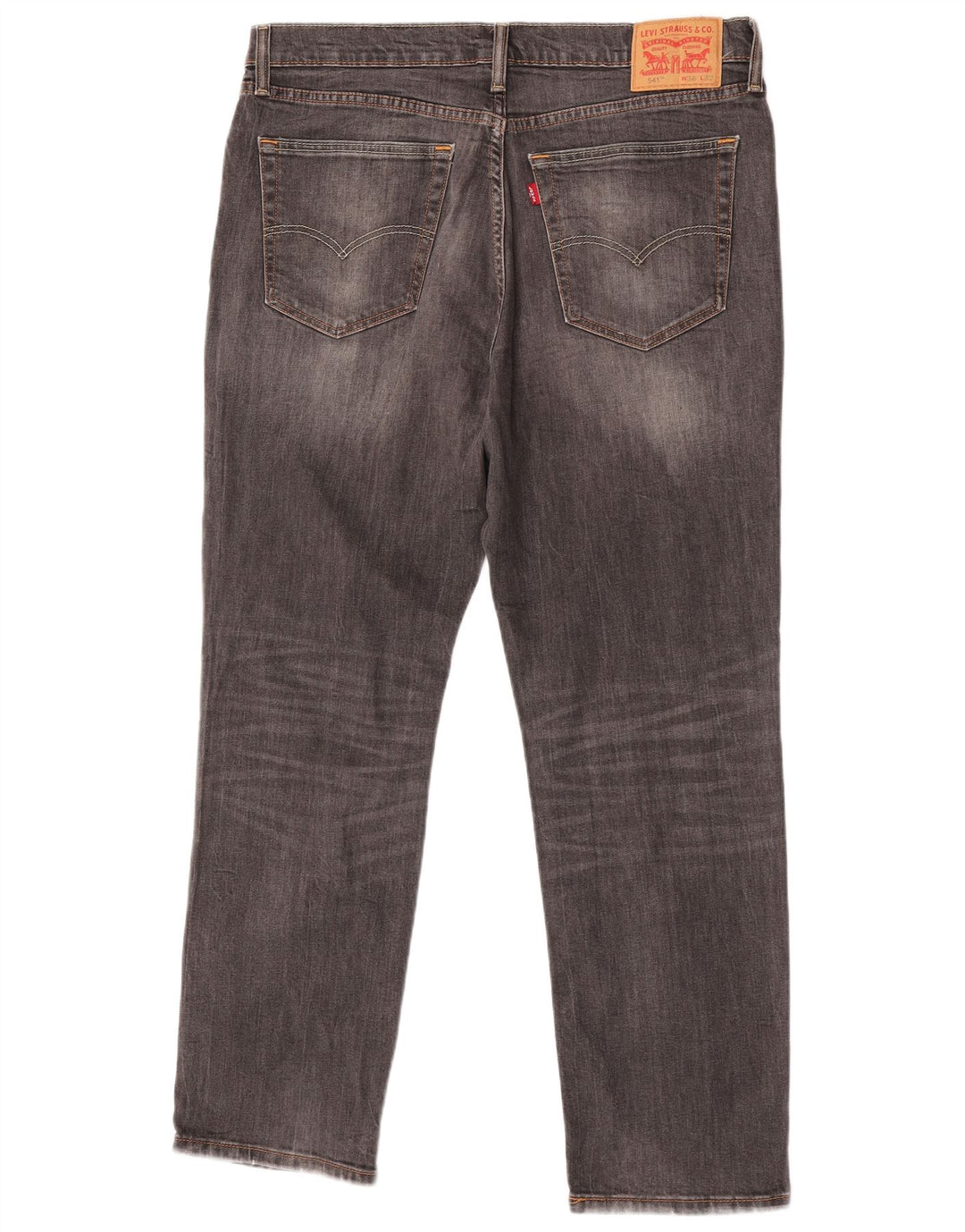 Levi's Uomo 541 Slim Jeans W36 L32 Cotone Grigio