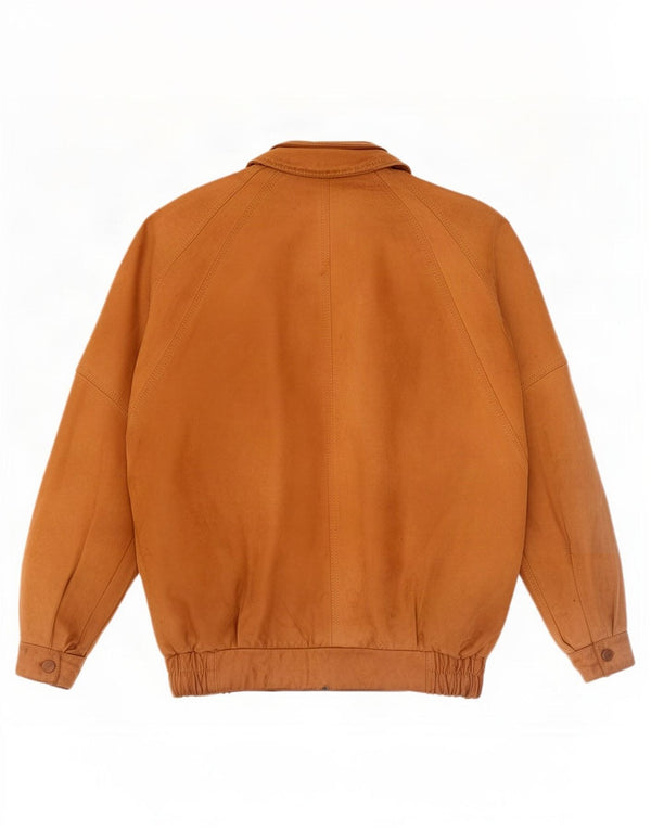 Giacca in pelle vintage da uomo UK 42 XL Beige