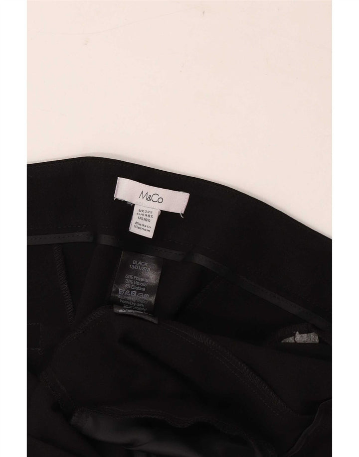 Max&Co. Pantaloni da abito bootcut da donna UK 22 3XL W42 L29 Poliestere nero
