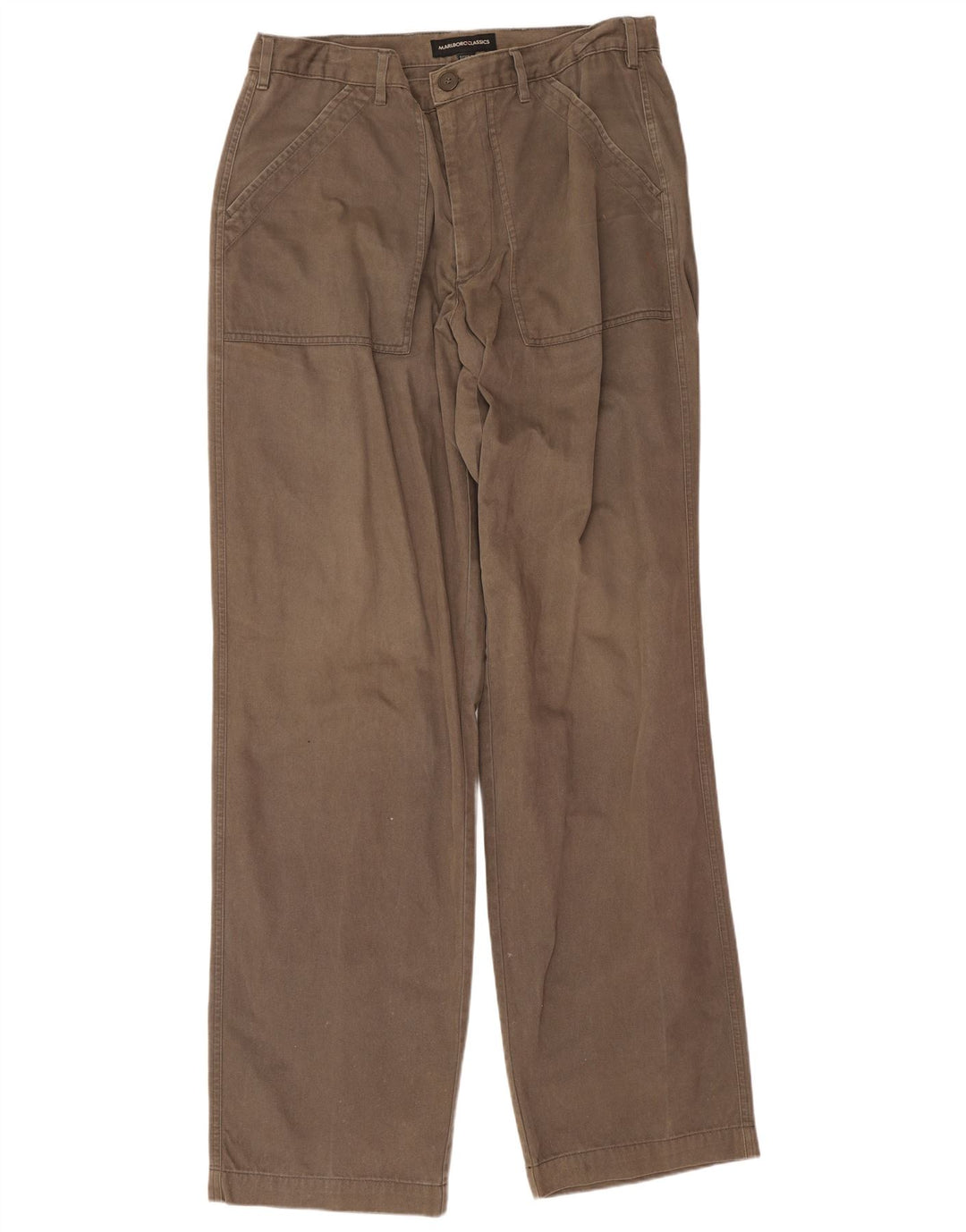 Pantaloni cargo regolari da uomo Marlboro Classics W34 L34 Marrone