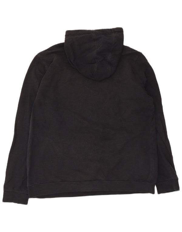 Felpa con cappuccio grafica da donna Adidas UK 20/22 XL cotone nero