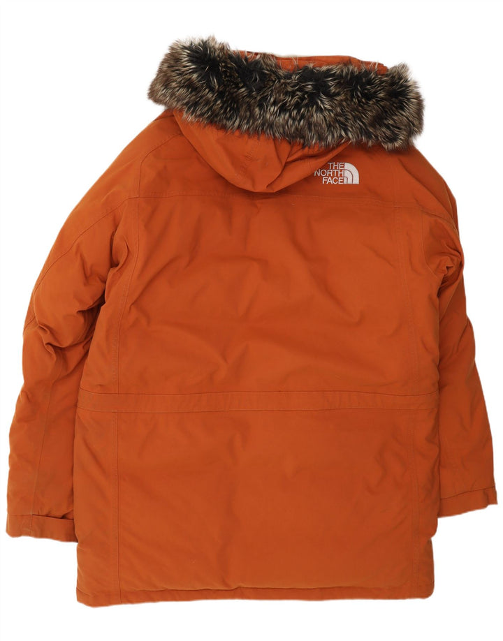 Giacca parka con cappuccio da uomo The North Face UK 38 nylon arancione medio