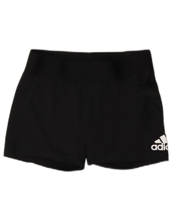 Pantaloncini sportivi grafici da donna Adidas UK 12 medio poliestere nero