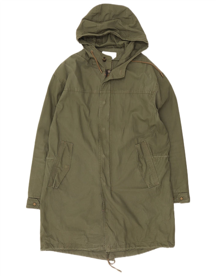 Giacca Parka con cappuccio da uomo Zara UK 40 grande color cachi