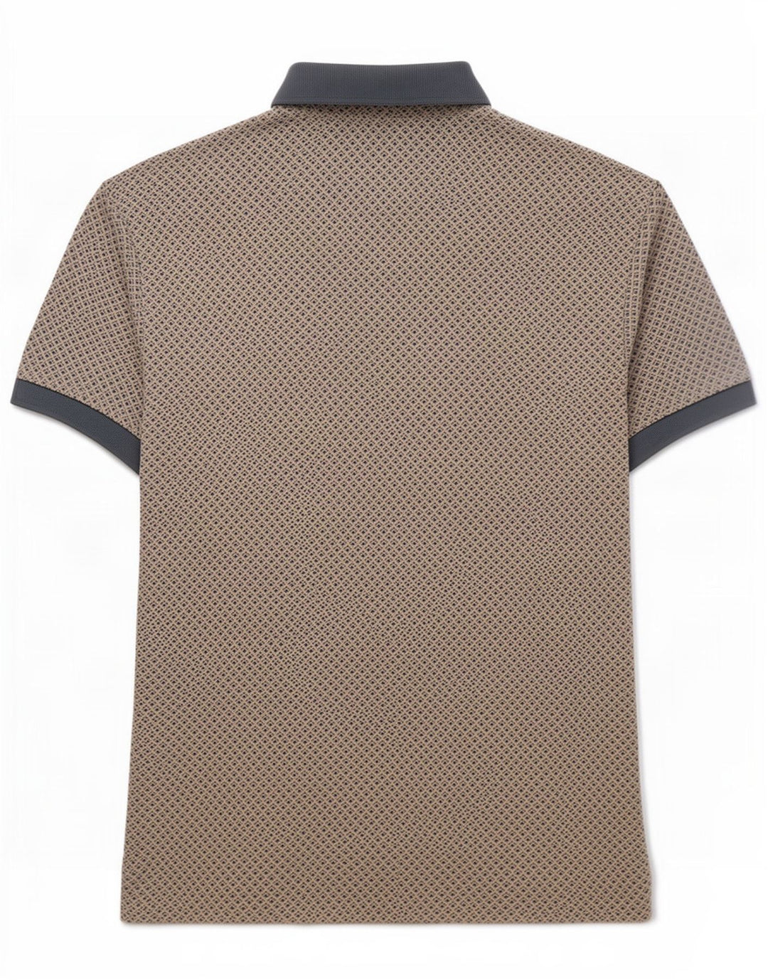 Polo da uomo Barbour grande in cotone geometrico grigio