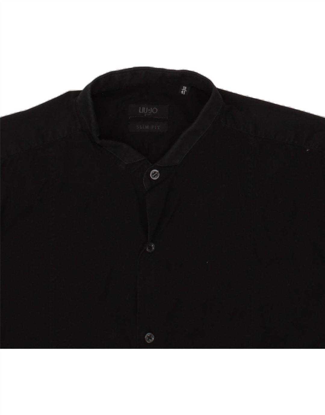 LIU JO Mens Slim Fit Shirt Size 16 41 Large Black Vintage Liu Jo and Second-Hand Liu Jo from Messina Hembry 