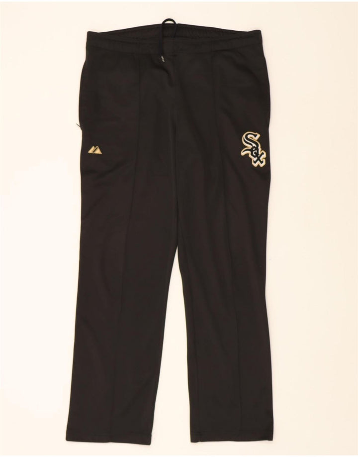 COOPERS TOWN Mens Tracksuit Trousers Small  Black Polyester Vintage Coopers Town and Second-Hand Coopers Town from Messina Hembry 